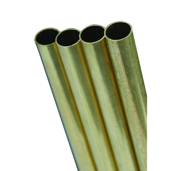 K&S Precision Metals K&S 3/16 in. D X 0.014 in. W X 36 in. L Round Brass Tube 1 pk 1147 - main